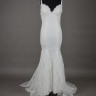 white wedding dress,wedding gown,V-neck wedding gown