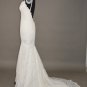 white wedding dress,wedding gown,V-neck wedding gown