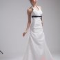 white wedding gown,wedding dress,brush train wedding gown