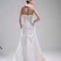 white wedding gown,wedding dress,brush train wedding gown