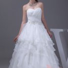 white wedding gown,wedding dress,brush train wedding gown