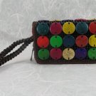 Hmong Tribal Handmade Purse Colorful Coconut Shell Clutch Style