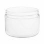 36 piece set of 8 oz White Plastic Jars with Black Linerless Lids
