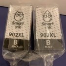 2PK Pack 902XL Black Ink Cartridges HP OfficeJet 6950 6960 6970 Series EXP 10/22