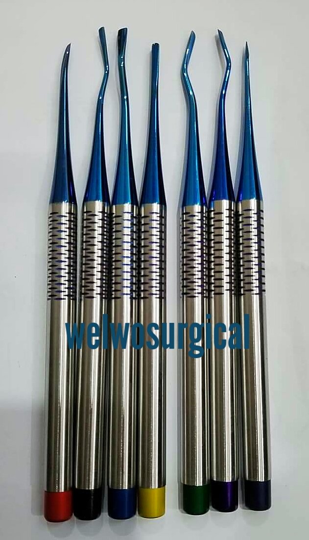 PDL Luxating Root Elevators Dental Precise Periotomes Titanium Tips SET