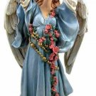 Angel in Blue Releasing Dove Memorial Garden Statue