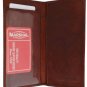 Standard Leather Checkbook Cover Men Women Slim Style Burgundy