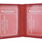 Red Leather Wallet Thin Credit Card ID Bifold Card Holder Slim Style