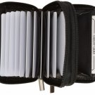Ladies Leather Accordion Wallet Credit Card ID Holder Change Purse Black Zipper