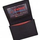 Leather Credit Card Holder Expandable Wallet RFID Blocking Brown