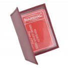 Burgundy Slim Card Holder Leather Wallet Credit Card ID Bifold
