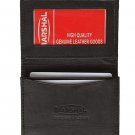 Leather Wallet Credit Card ID Business Card Holder Slim Style Black