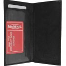 Standard Leather Checkbook Cover Men Women Slim Style Black