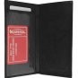Standard Leather Checkbook Cover Men Women Slim Style Black