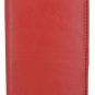 Red Leather Standard Checkbook Cover Women Slim Style