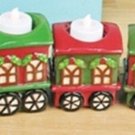 Porcelain Christmas Train Tealight Holders Holiday Shelf Decor