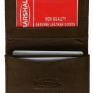 Leather Wallet Credit Card ID Business Card Holder Slim Style Brown