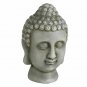 Buddha Head Grey Stone Indoor Outdoor Decor