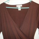 Fashion Avenue Medium Brown Wrap Dress