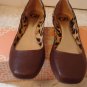 Gianni Bini 8 .5 M Brown Leather Flats Shoes NIB