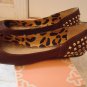 Gianni Bini 8 .5 M Brown Leather Flats Shoes NIB