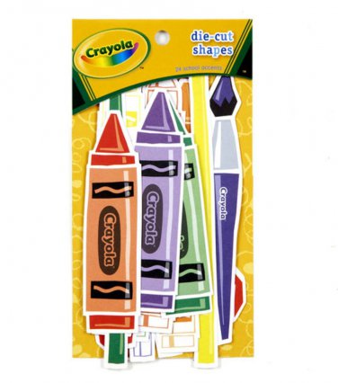 Colorbok Crayola Crayon Marker Scissors Paint Brush Pencil Die Cut Shapes