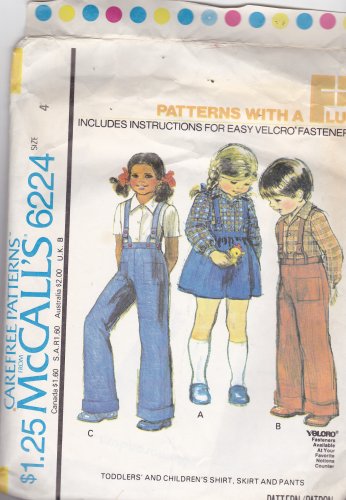 McCall's 6224 Girls Toddlers Size 4, may be missing pieces