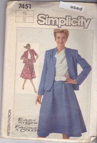 Simplicity 7451 size 10, may be missing pieces