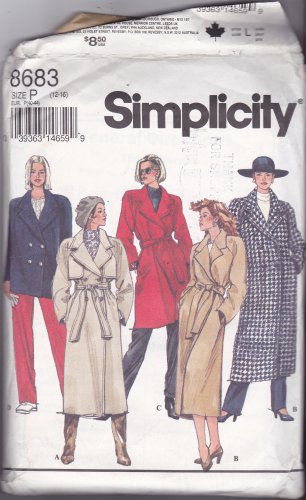 Simplicity 8683 size 12 14 16, may be missing pieces