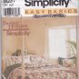 Simplicity 8037 Easy Basics Bedding Pattern Comforter Duvet Cover Dust Ruffle Shams Uncut FF