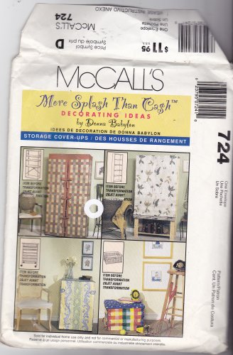 McCall's 724 pattern Home Decor Storage Cover-Ups Donna Babylon Uncut FF