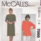 McCall's 7869 Pattern Uncut FF Medium 14 16 Pullover Loose Fit Dress or Tunic Modest Easy to Sew
