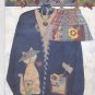 Miss Hattie Garden Kitty Pattern Uncut FF Caught Up In Stitches to make Applique Sweatshirt Bag