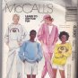 McCall's 4386 Uncut FF Men Women Medium 36 38 Camp Beverly Hills Hoodie Sweats with Transfer