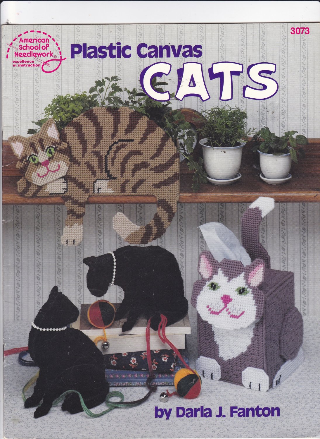 Plastic Canvas Cats pattern booklet 3073 Cats and Kittens Home Decor
