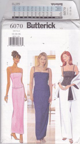 Butterick 6070 Pattern 12 14 16 Uncut Lined Fitted Top Long Skirt Stole Wrap Evening Prom Wedding