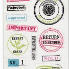 Sheet of 14 Colorbok Clear Stamp Stickers Scrapbooking 55815