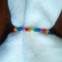 Handmade Rainbow Glass Bead Napkin Rings Set of 4