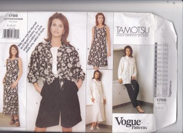 Vogue 1788 Pattern Uncut 8 10 12 Wardrobe Separates Dress Top Shirt Skirt Shorts Pants Tamotsu