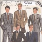 McCall's 2105 Pattern Uncut Men Lined Jacket 40 Palmer & Pletsch Single or Double Breasted