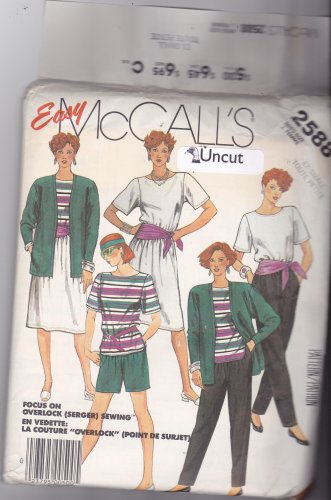 McCall's 2588 Pattern Uncut XS 6 8 Bust 30.5 31.5 Jacket Skirt Pants Top Shorts for Knits