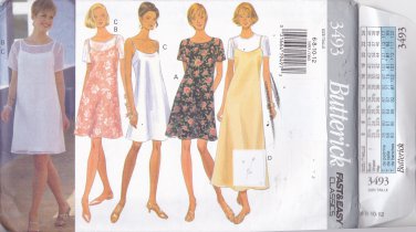 Butterick 3493 Pattern 6 8 10 12 Uncut Loose Fit A-Line Pullover Dress