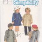 Simplicity 6661 Pattern Uncut 2 Breast 21 Boy Girl Children Toddlers Classic Lined Coat