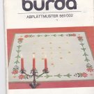Burda 561/002 Iron On Embroidery Transfer Christmas Motif for Square Tablecloth