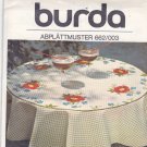 Burda 662/003 Embroidery Transfer Red Poppy Peasant Flower Motif for Tablecloth