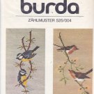 Burda 525 Needlepoint Embroidery Charts Bird Motifs Finches Titmice Blue Titmice Robins