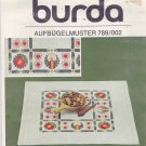 Burda 789/002 Embroidery Transfer Advent Christmas Tablecloth Candles Hearts Evergreen