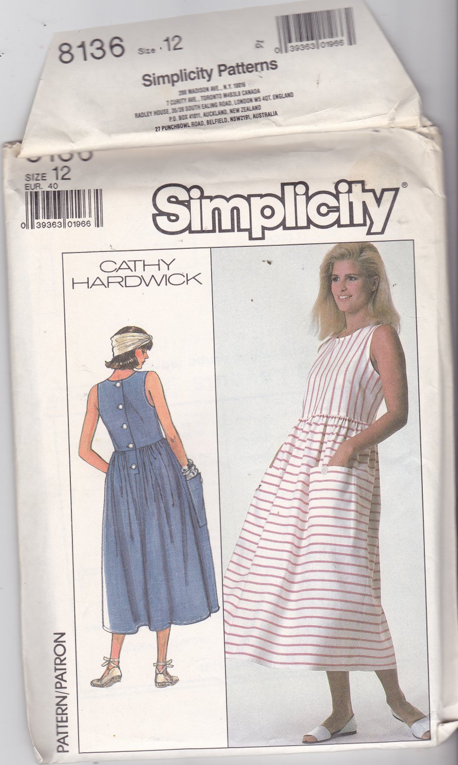 Simplicity 8136 Pattern 12 Uncut Loose Fitting Dress Raised Waistline ...