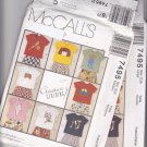 McCall's 7495 Pattern Uncut Medium 5 6 T-Shirts Pants Shorts Children Kids Boys Girls