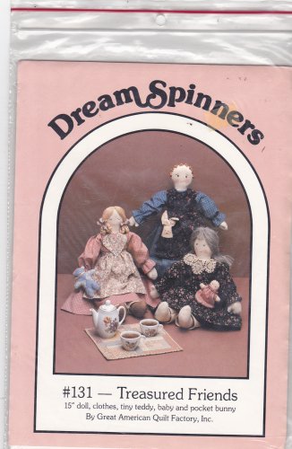 Dream Spinners 131 Treasured Friends Pattern Uncut 15 inch Doll